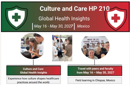 Travel to Chiapas, Mexico for two weeks in May'27 and experience how culture shapes healthcare